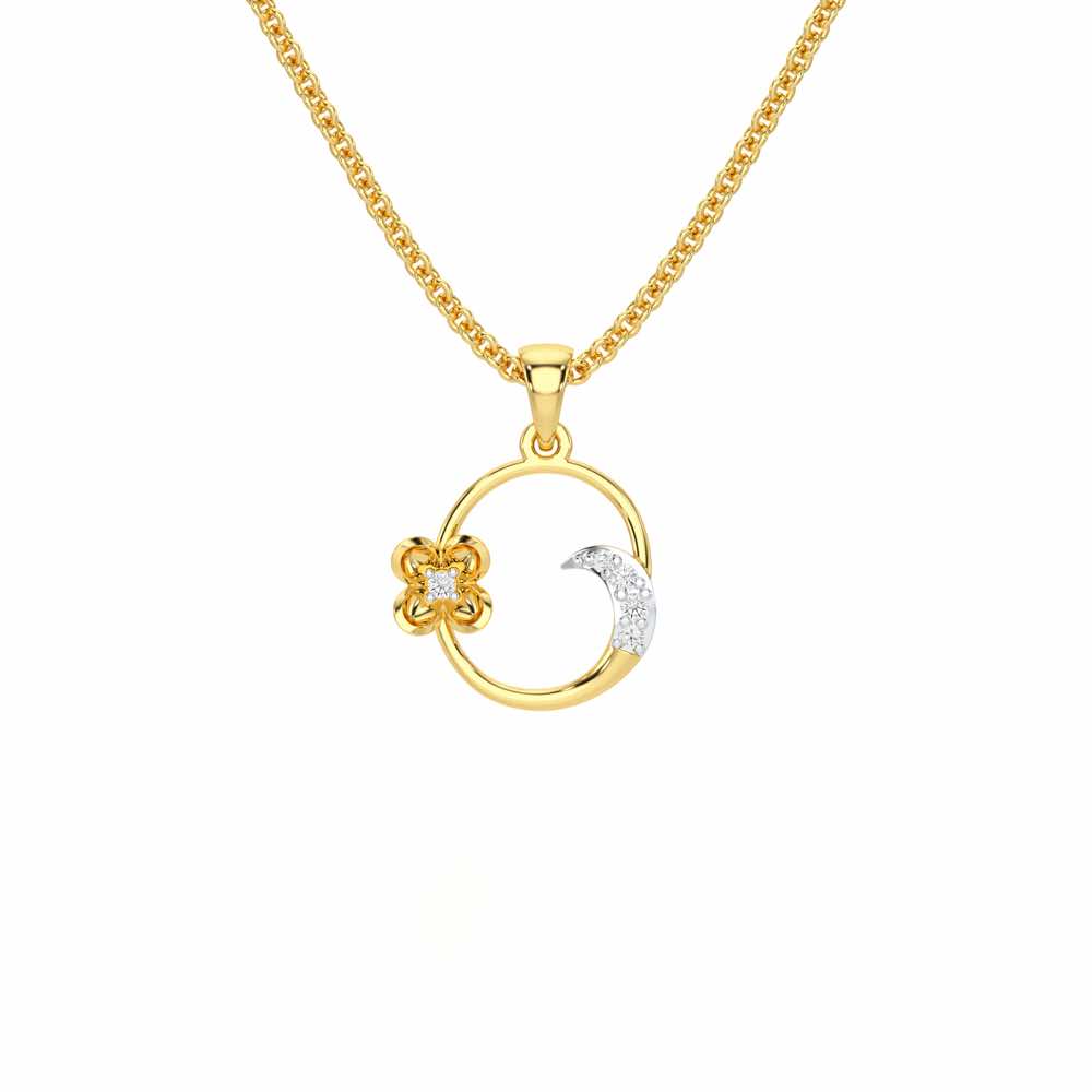 O-Glint Silver Pendant - Yellow Gold - Image 1