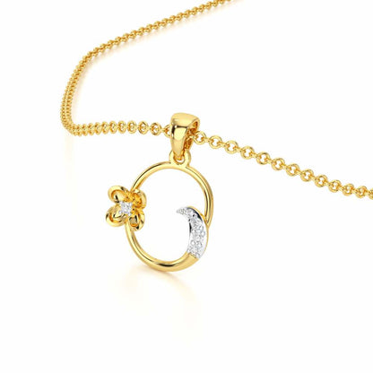 O-Glint Silver Pendant - Yellow Gold - Image 2