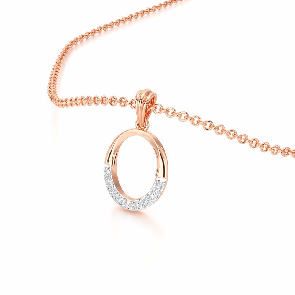 O-Luke Silver Pendant - Rose Gold - Image 2