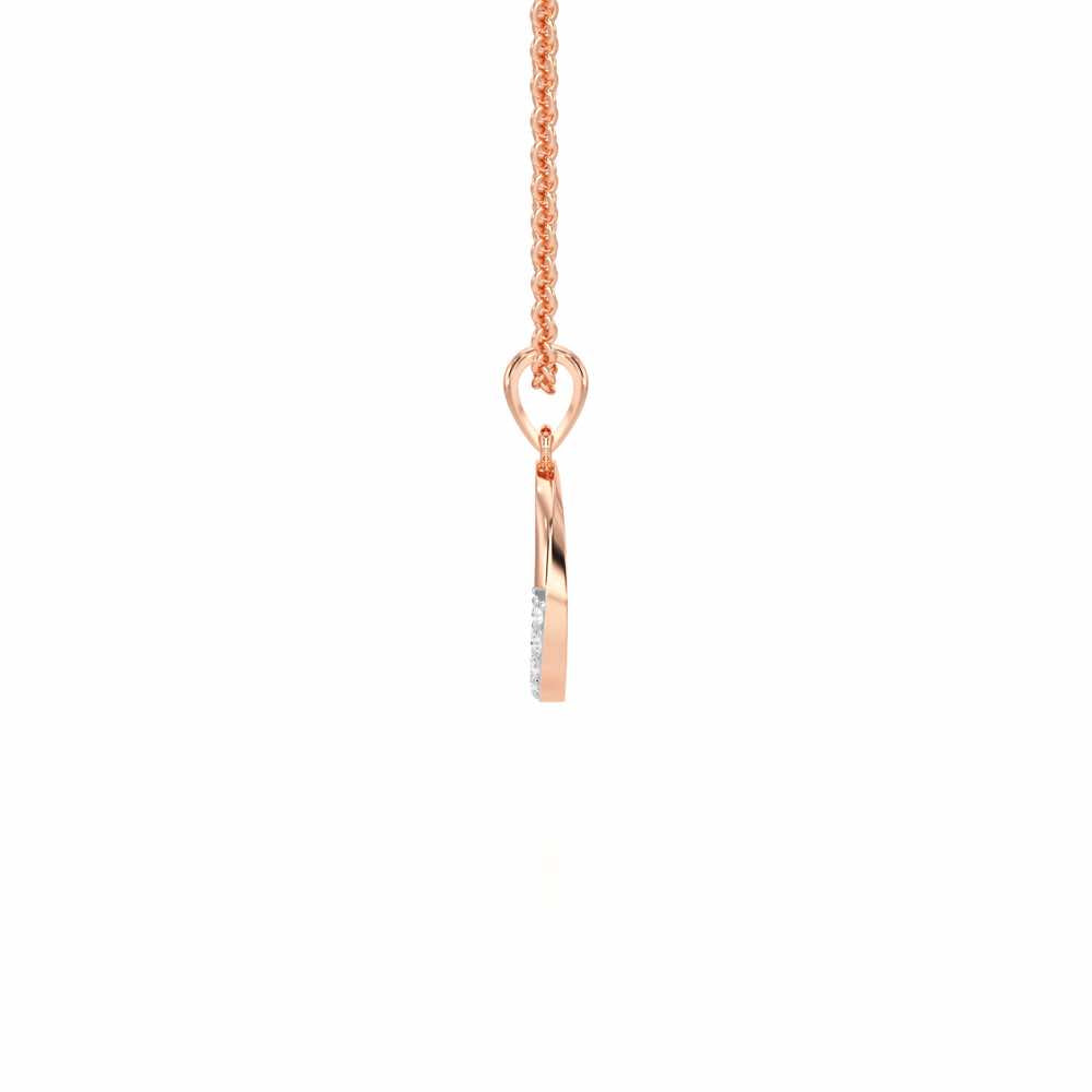 O-Luke Silver Pendant - Rose Gold - Image 3