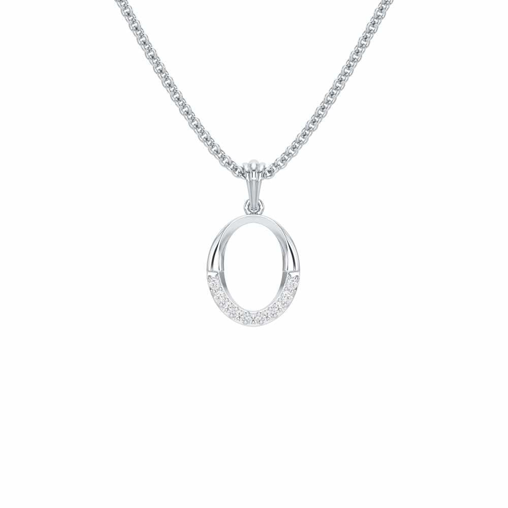 O-Luke Silver Pendant - White Gold - Image 1