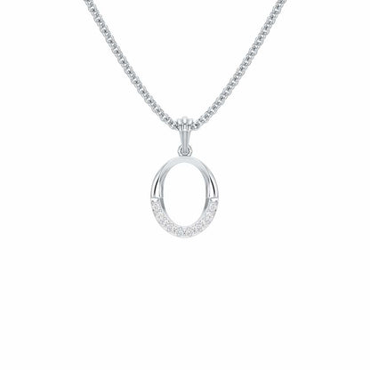 O-Luke Silver Pendant - White Gold - Image 1