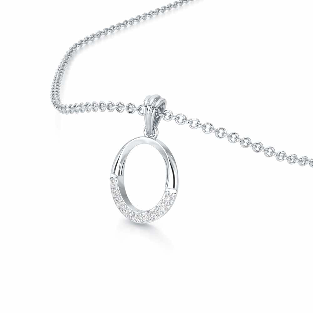 O-Luke Silver Pendant - White Gold - Image 2
