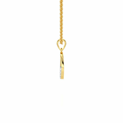 O-Luke Silver Pendant - Yellow Gold - Image 3