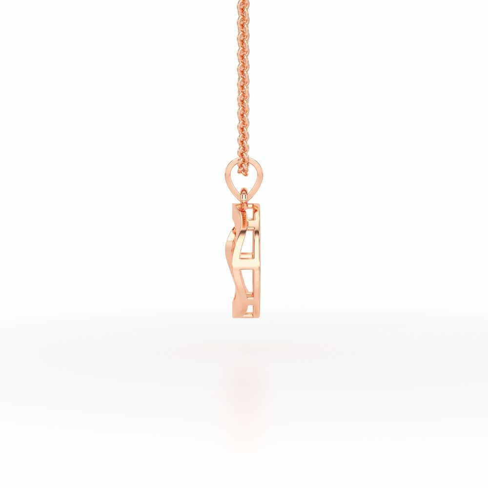O-Spark Silver Pendant - Rose Gold - Image 3