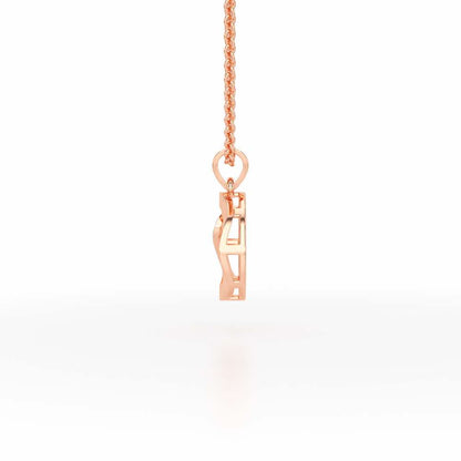O-Spark Silver Pendant - Rose Gold - Image 3