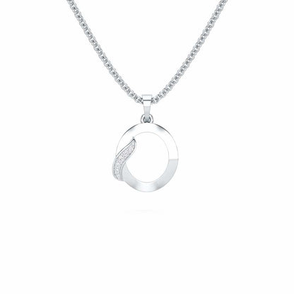 O-Spark Silver Pendant - White Gold - Image 1