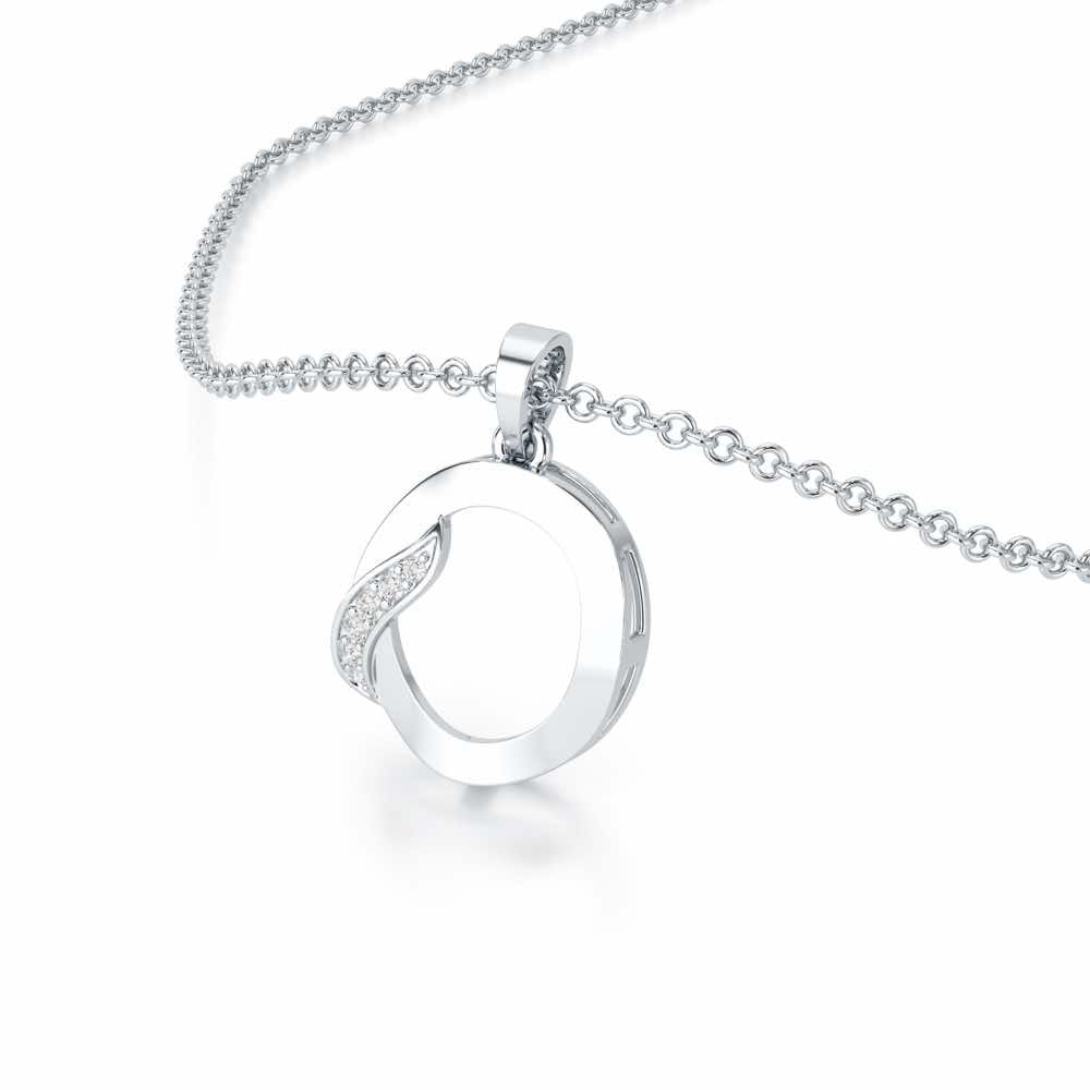 O-Spark Silver Pendant - White Gold - Image 2