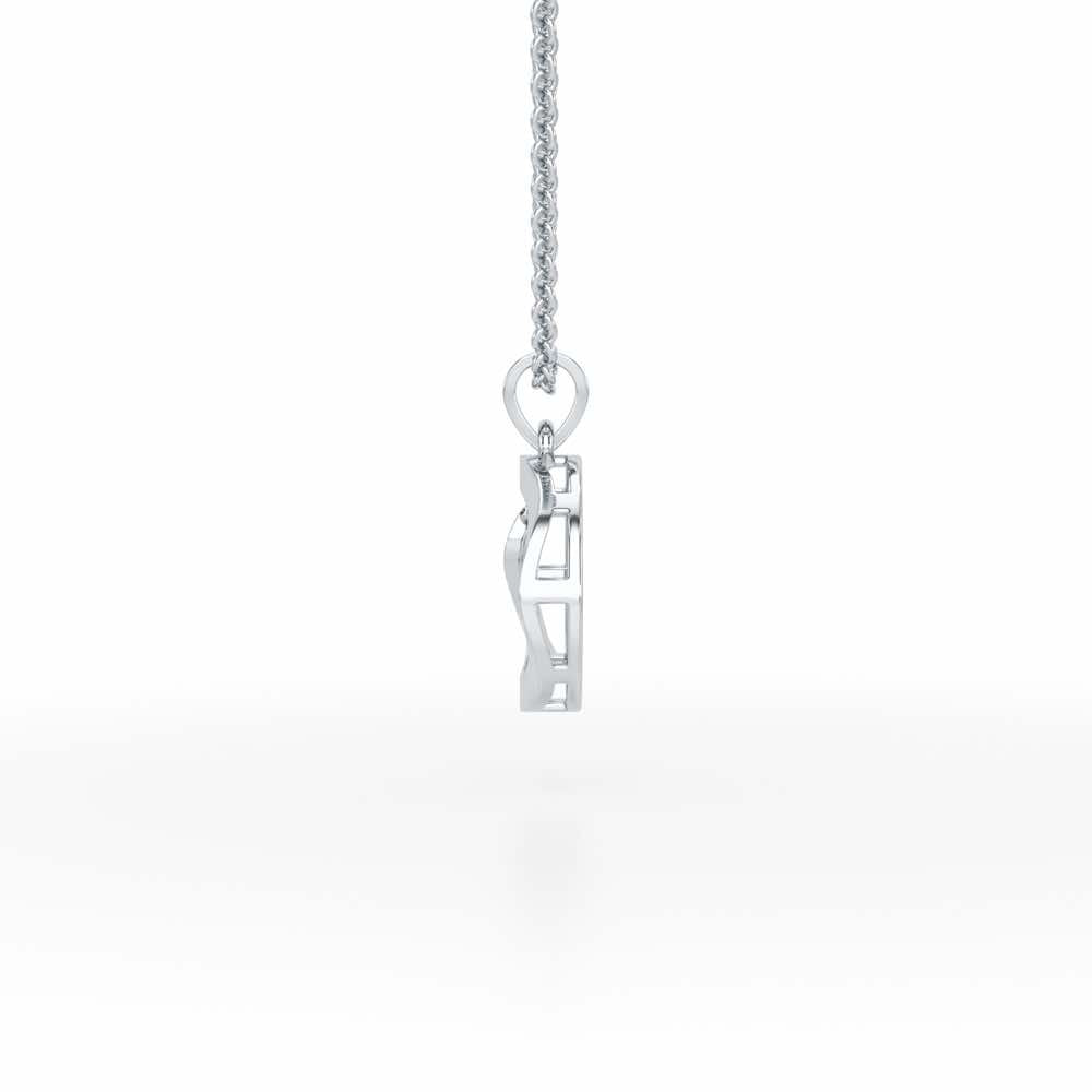 O-Spark Silver Pendant - White Gold - Image 3