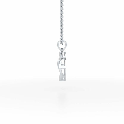 O-Spark Silver Pendant - White Gold - Image 3