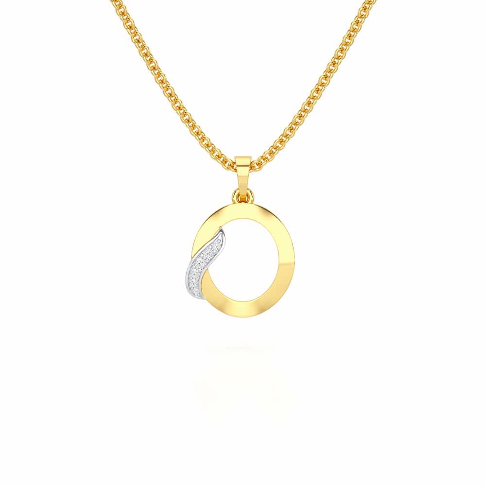 O-Spark Silver Pendant - Yellow Gold - Image 1
