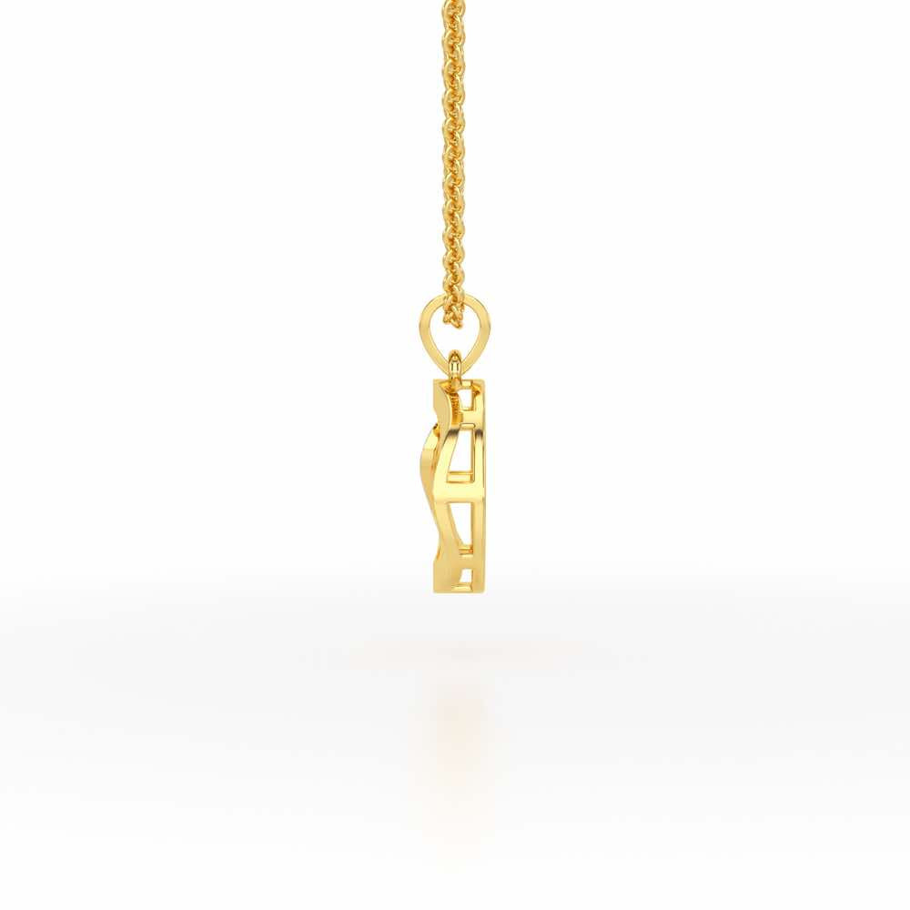 O-Spark Silver Pendant - Yellow Gold - Image 3