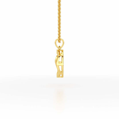 O-Spark Silver Pendant - Yellow Gold - Image 3