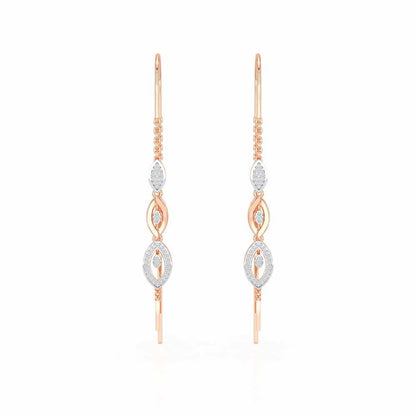 Oath Silver Dangler Earrings - Rose Gold - Image 1