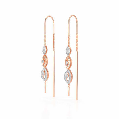 Oath Silver Dangler Earrings - Rose Gold - Image 3
