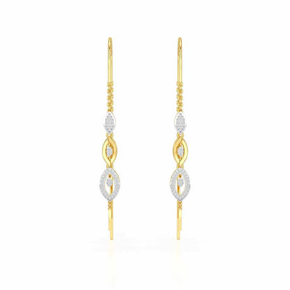 Oath Silver Dangler Earrings - Yellow Gold - Image 1