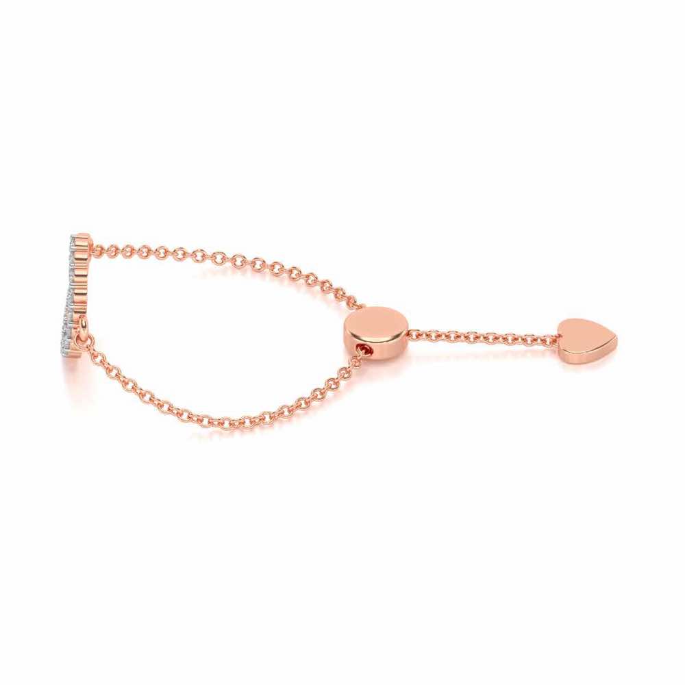 Om Adjustable Silver Ring - Rose Gold - Image 2