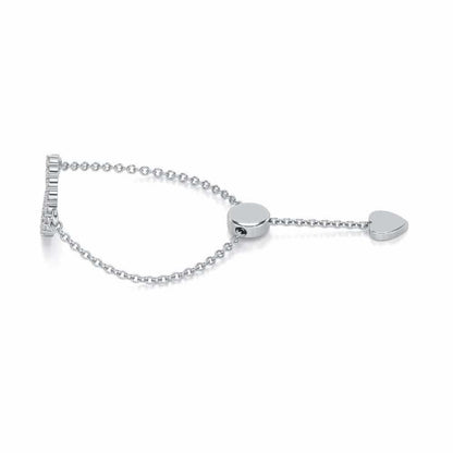 Om Adjustable Silver Ring - White Gold - Image 2