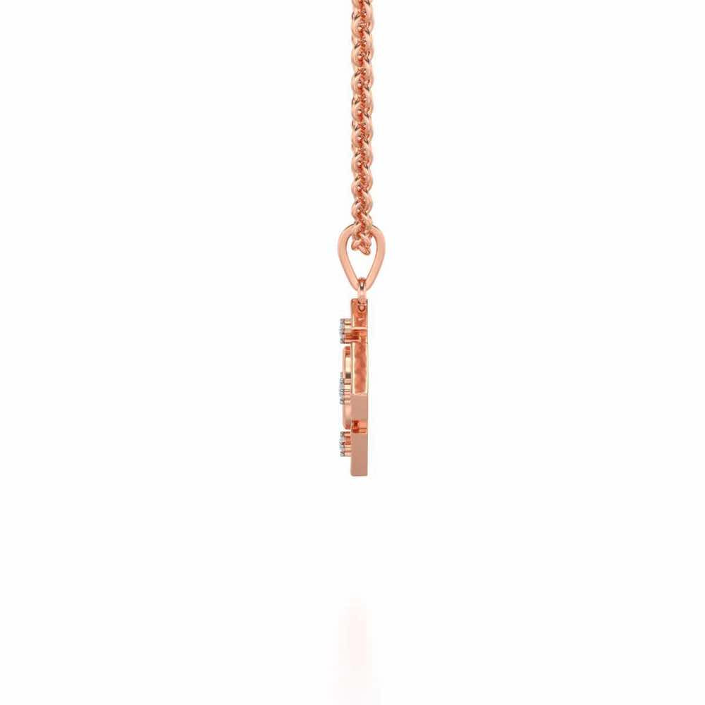 Om Silver Pendant - Rose Gold - Image 3