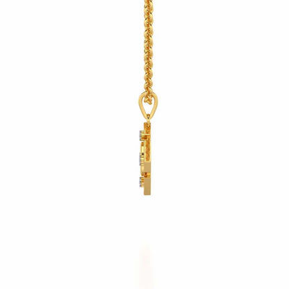 Om Silver Pendant - Yellow Gold - Image 3