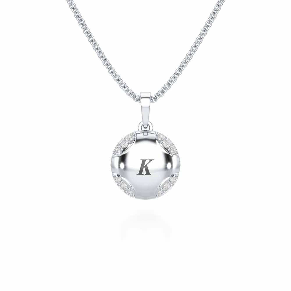 On-point Silver Pendant - White Gold - Image 1