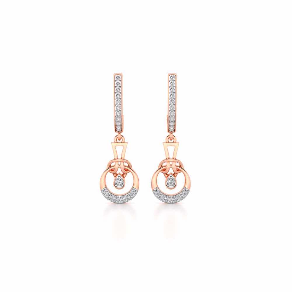 Opulence Drops Earrings - Rose Gold - Image 1