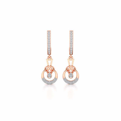 Opulence Drops Earrings - Rose Gold - Image 1