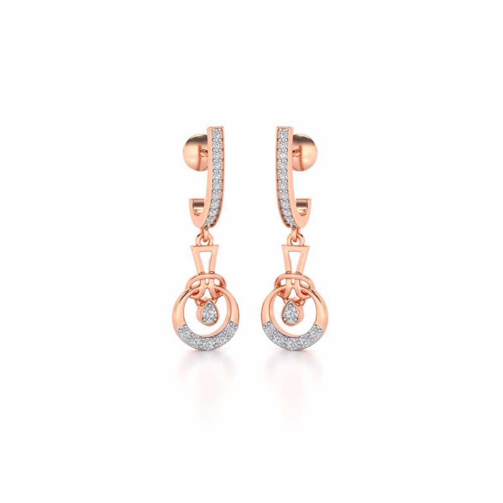 Opulence Drops Earrings - Rose Gold - Image 2