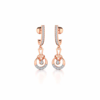 Opulence Drops Earrings - Rose Gold - Image 2
