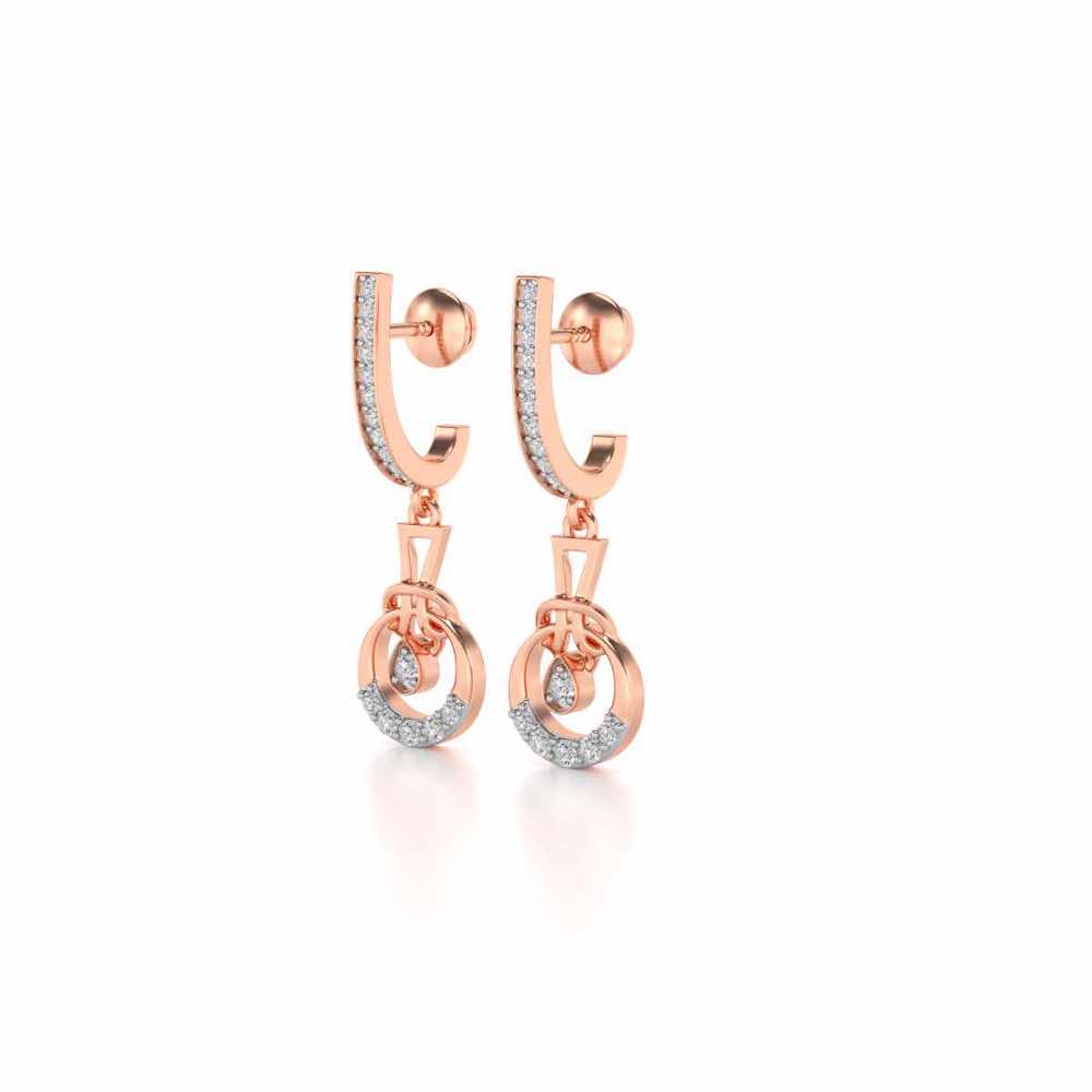 Opulence Drops Earrings - Rose Gold - Image 3