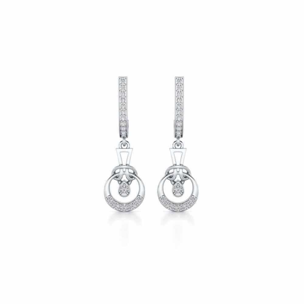 Opulence Drops Earrings - White Gold - Image 1