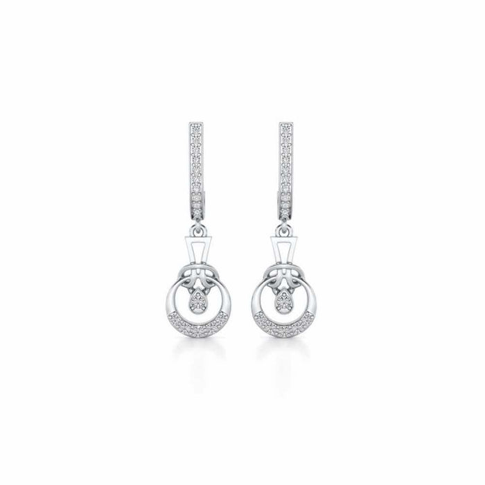 Opulence Drops Earrings - White Gold - Image 1