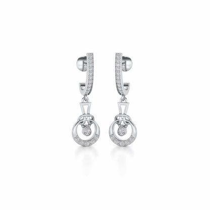 Opulence Drops Earrings - White Gold - Image 2