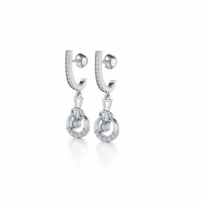 Opulence Drops Earrings - White Gold - Image 3