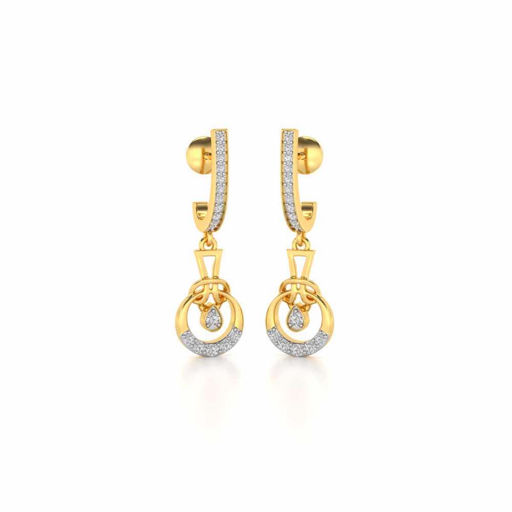 Opulence Drops Earrings - Yellow Gold - Image 2