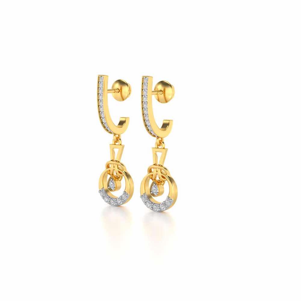 Opulence Drops Earrings - Yellow Gold - Image 3