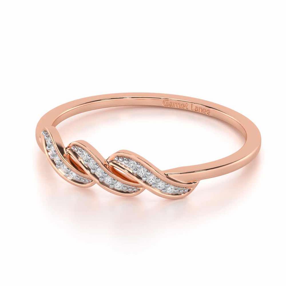 Opulent Beauty Silver Ring - Rose Gold - Image 2