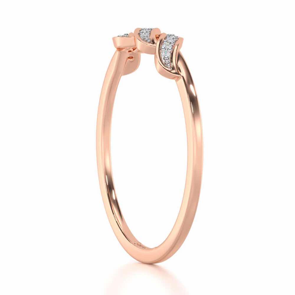 Opulent Beauty Silver Ring - Rose Gold - Image 3