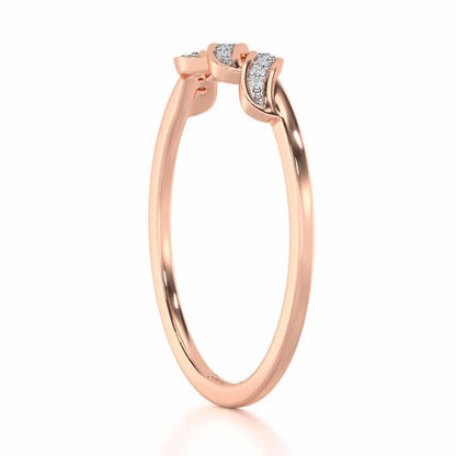 Opulent Beauty Silver Ring - Rose Gold - Image 3