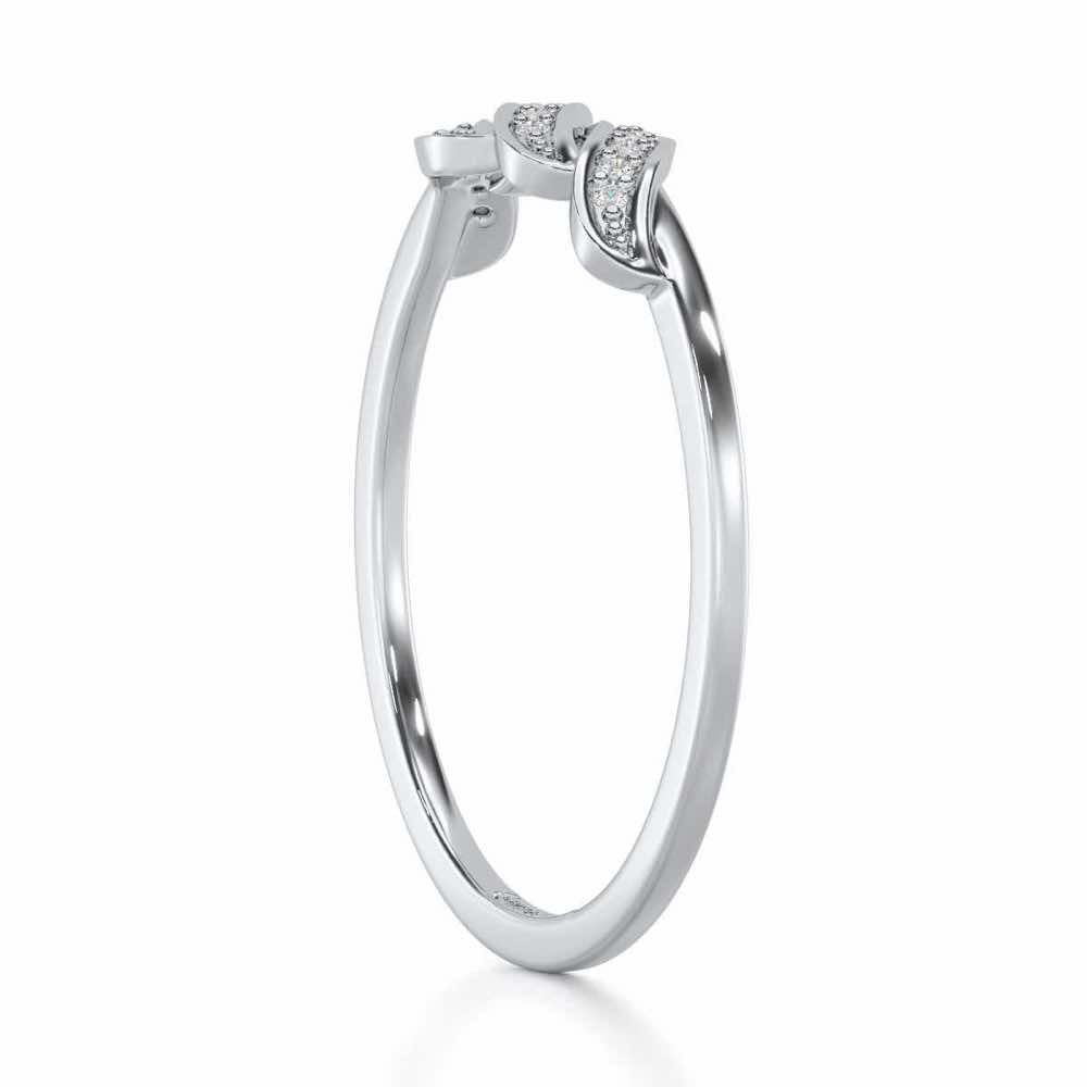 Opulent Beauty Silver Ring - White Gold - Image 3