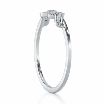 Opulent Beauty Silver Ring - White Gold - Image 3
