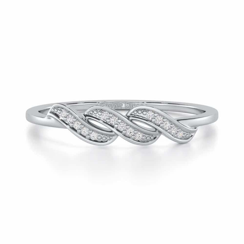 Opulent Beauty Silver Ring - White Gold - Image 4