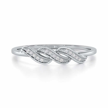 Opulent Beauty Silver Ring - White Gold - Image 4