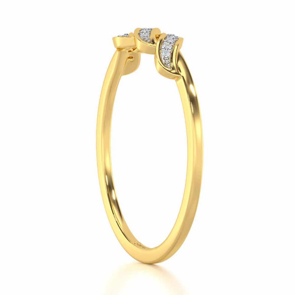 Opulent Beauty Silver Ring - Yellow Gold - Image 3