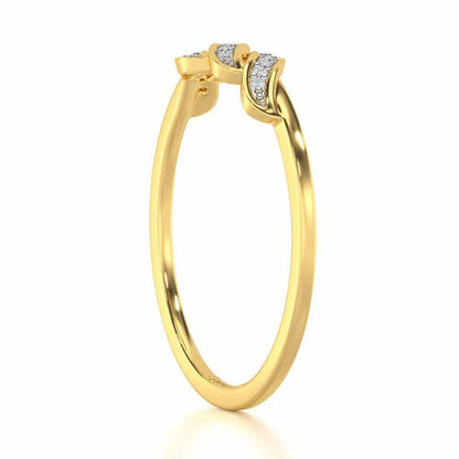 Opulent Beauty Silver Ring - Yellow Gold - Image 3