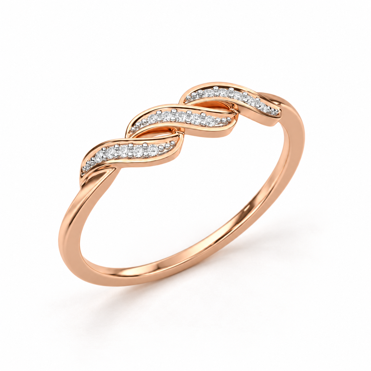 Opulent Beauty Silver Ring — Rose Gold — Aesthetic