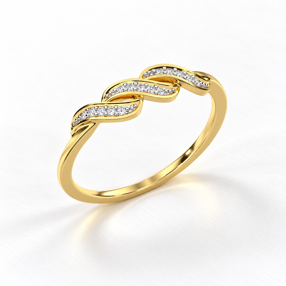 Opulent Beauty Silver Ring — Yellow Gold — Aesthetic