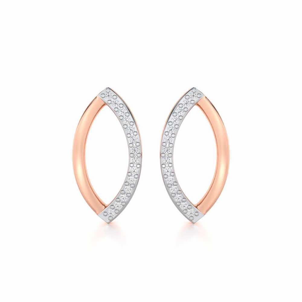 Opulent Charm Silver Earrings - Rose Gold - Image 1