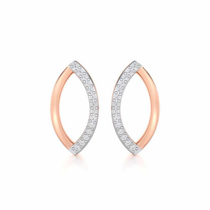 Opulent Charm Silver Earrings - Rose Gold - Image 1