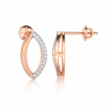 Opulent Charm Silver Earrings - Rose Gold - Image 4